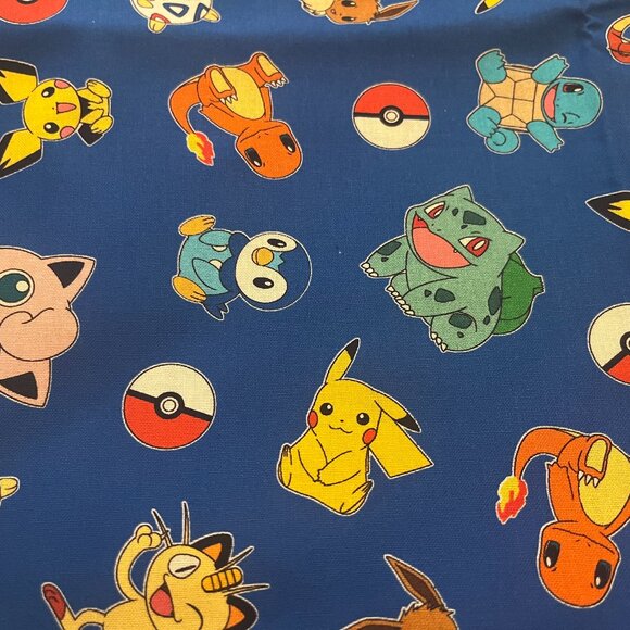 Unique POKEMON CHARACTERS Handmade Cotton Pillowcase fits a Standard/Queen - Picture 1 of 3